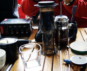 Sumatra Lintong Rasuna曼特宁咖啡豆品鉴聚会 aeropress爱乐压对比法压壶bodum